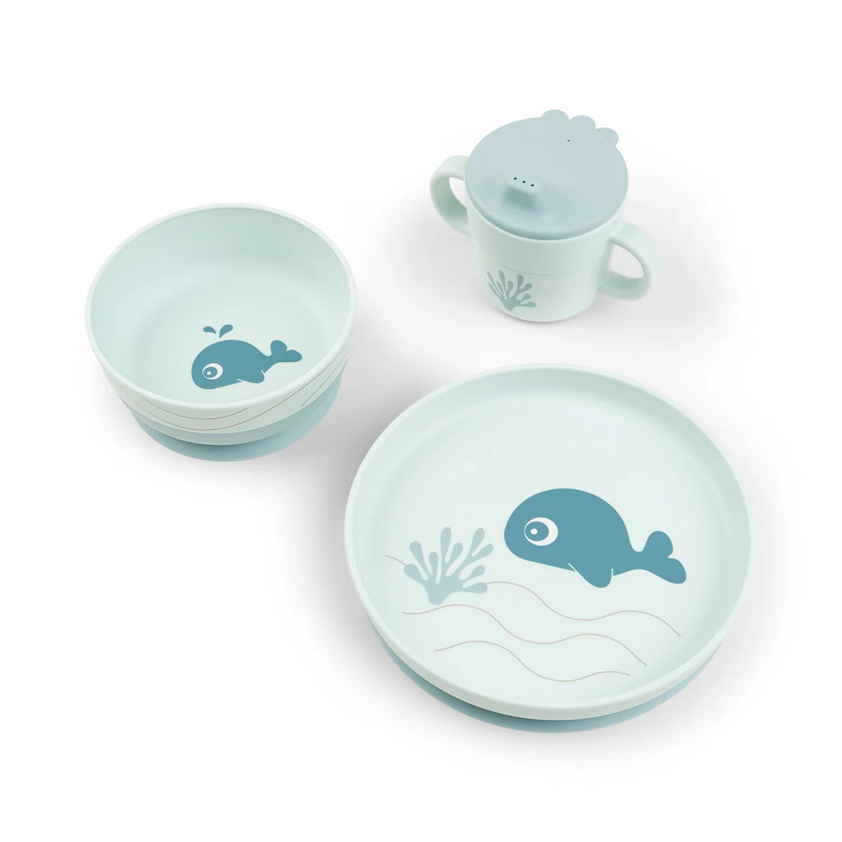 Done by Deer Foodie Geschirr-Set mit Saugfuß Wally Blau