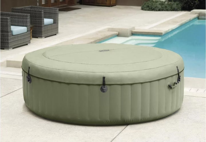 Intex 4-Person Olive Green Round Bubble Spa
