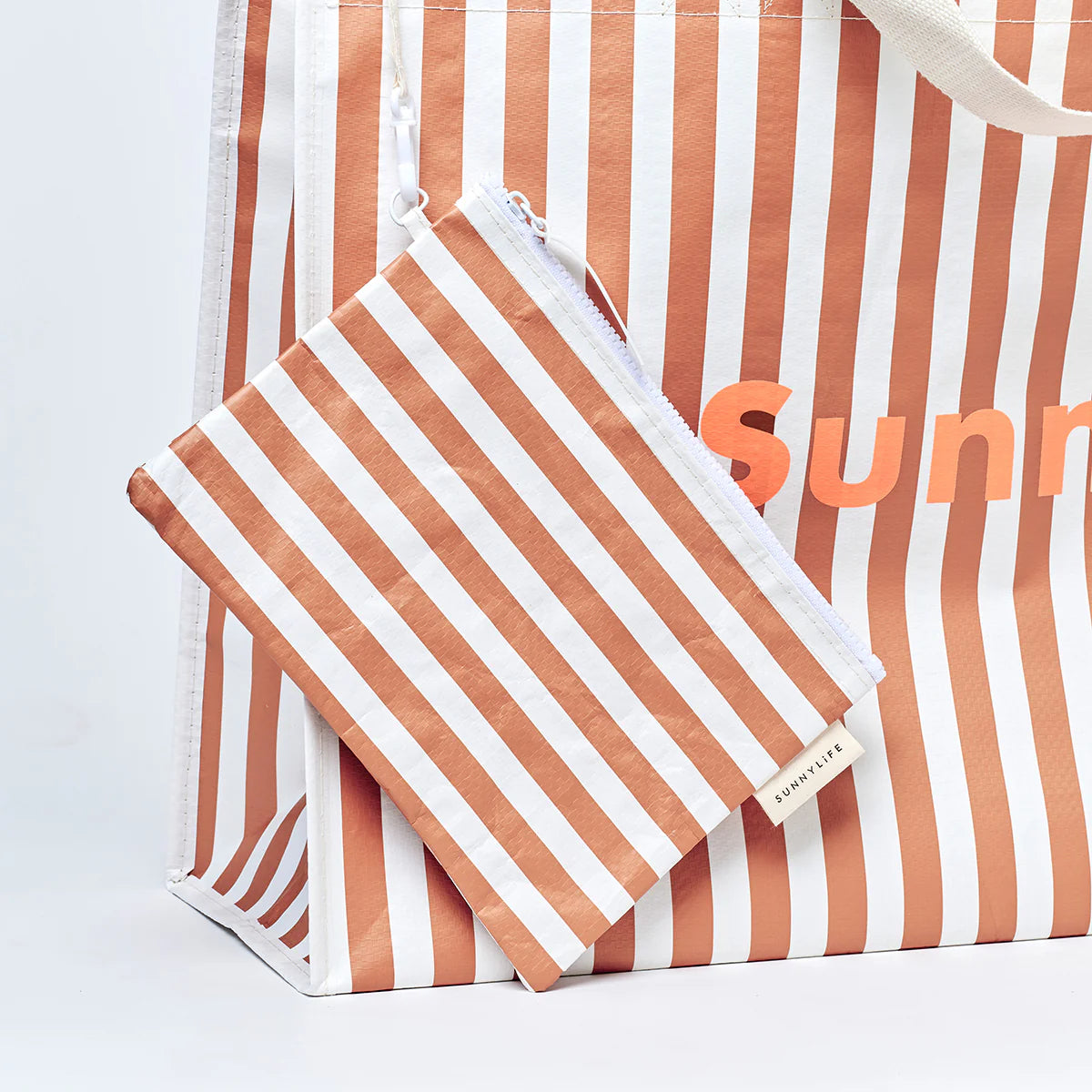 Sunnylife Carryall Beach Bag Tierra Clay Stripe