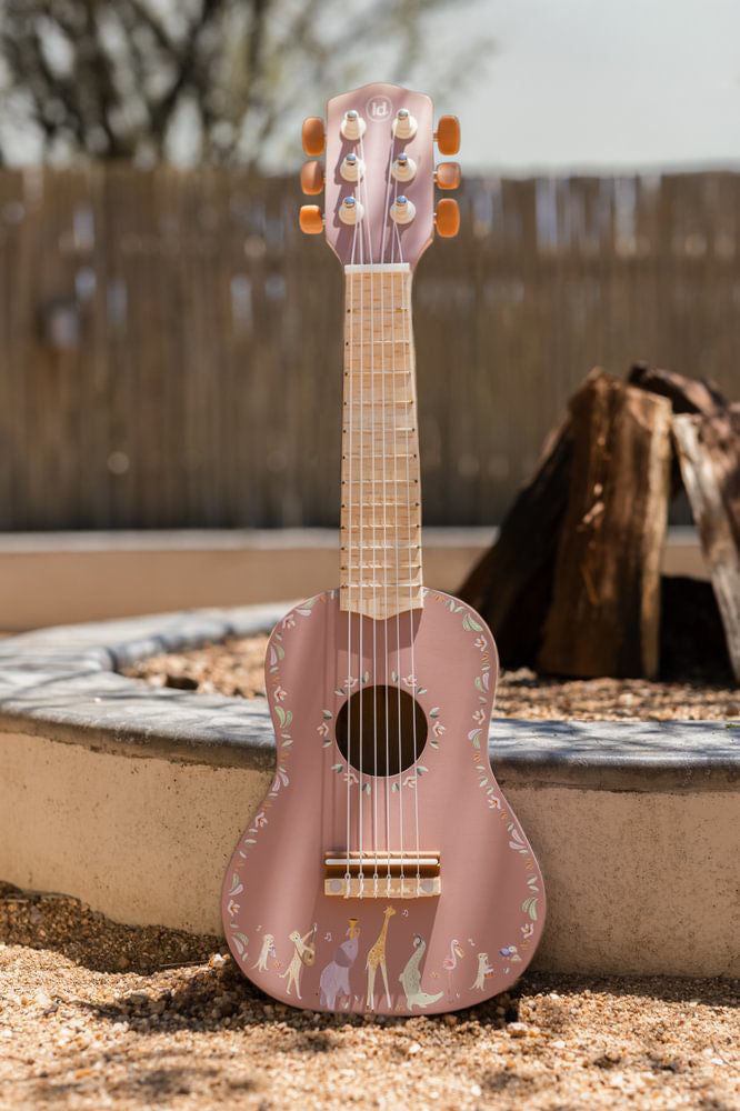 Little Dutch Holzgitarre Rosa -FSC - Safari Friends