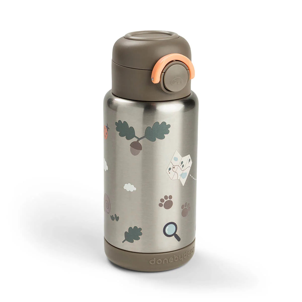 Done By Deer Thermo-Strohhalmflasche Tiny trails Sand 340 ml