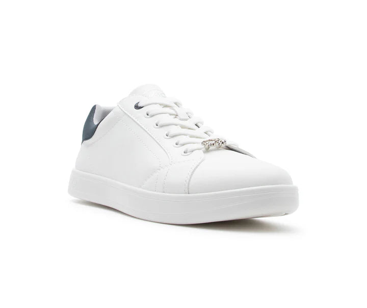 Smove Accent Dance Sneaker in weiss navyblau für Manner Gr. 46