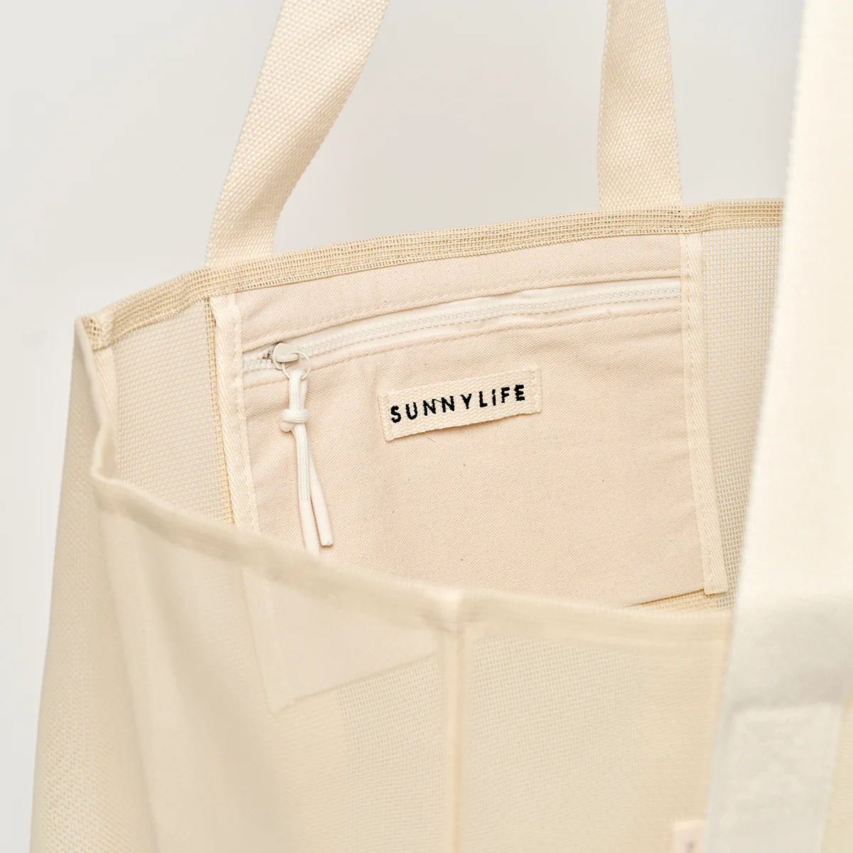 Sunnylife Mesh Beach Bag Oyster Cream