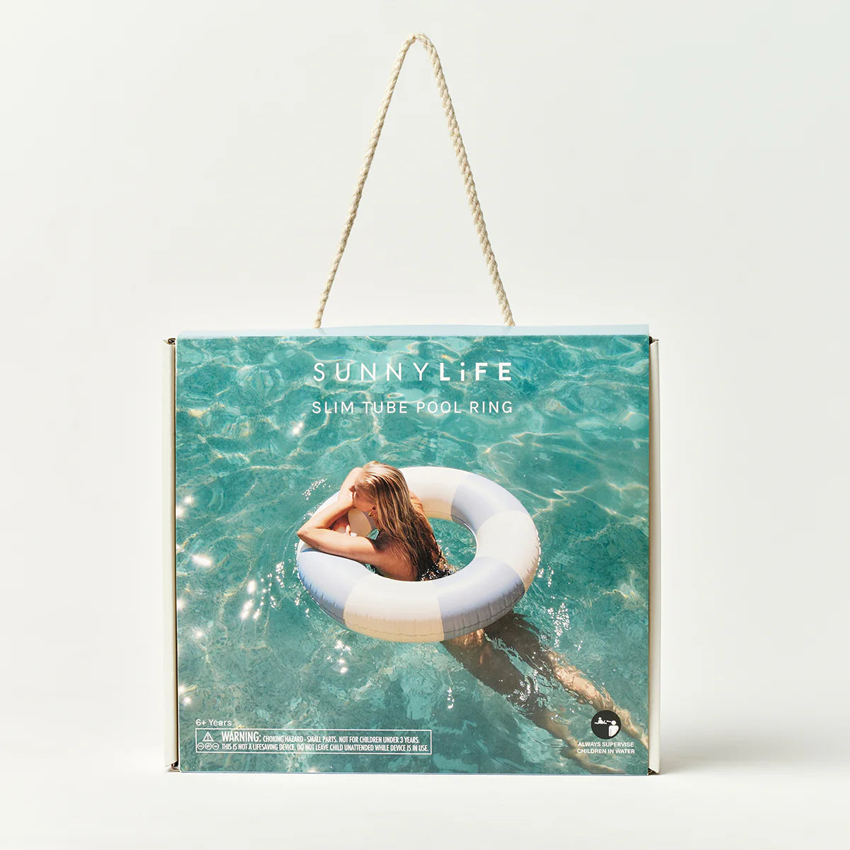 Sunnylife Slim Tube Pool Ring La Mer Med Blue