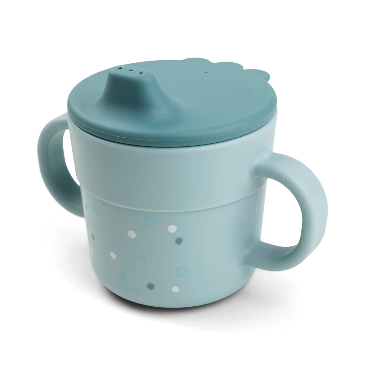 Done by Deer Foodie Trinklernbecher Happy dots Blau
