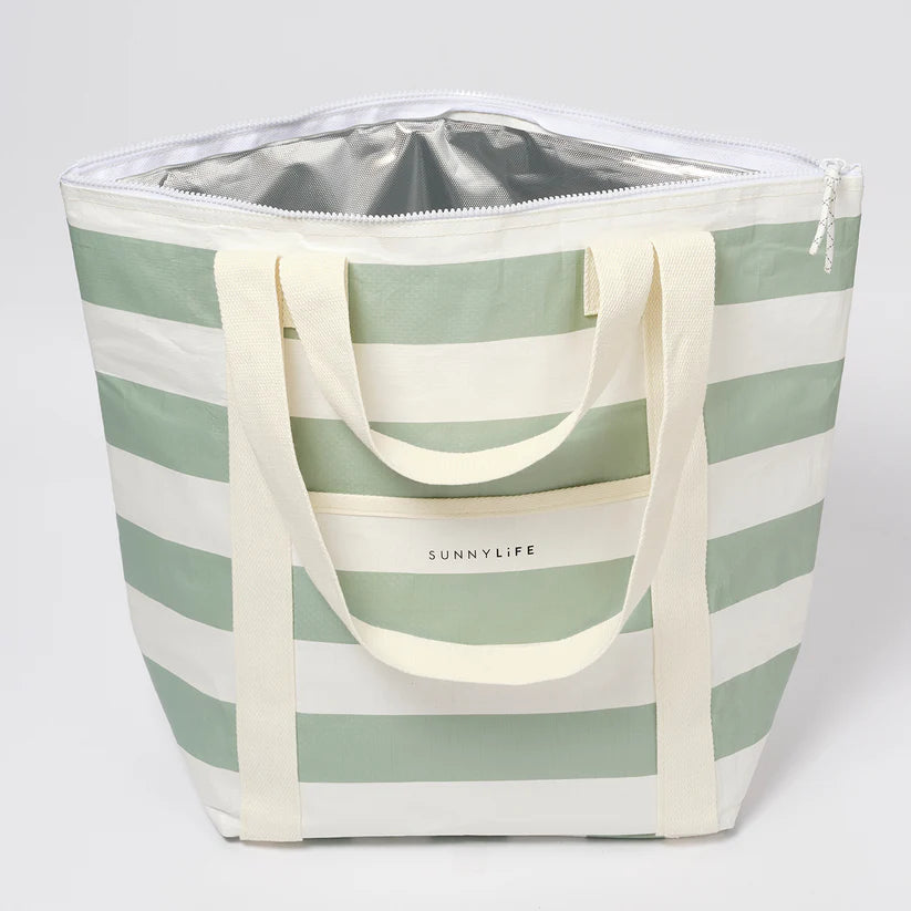 Sunnylife  Kühltasche La Palma Sage Stripe