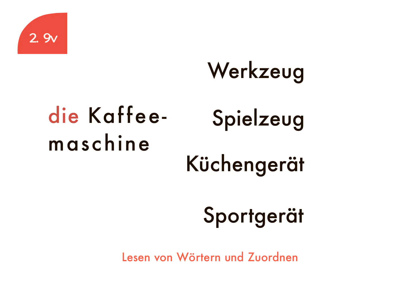 Kölner Lernspielverlag Lesen von Wörtern und Zuordnen 2. Klasse
