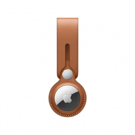 Apple AirTag Leather Loop Saddle Brown