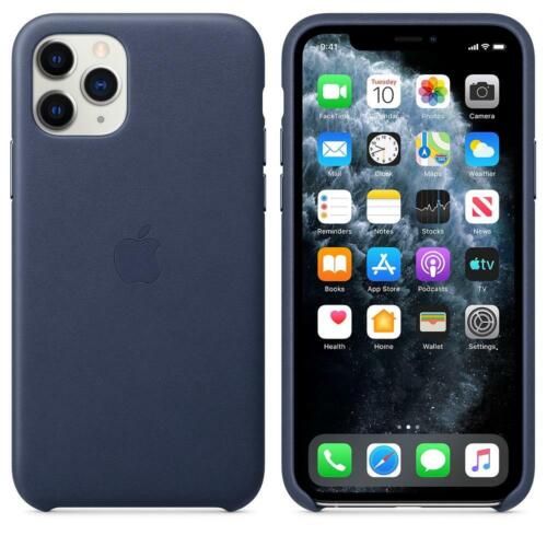 Apple iPhone 11 Pro Lederhülle, Mitternachtsblau
