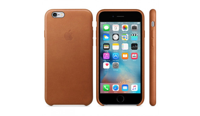 Apple iPhone 6S Plus Ledertasche, Sattel braun