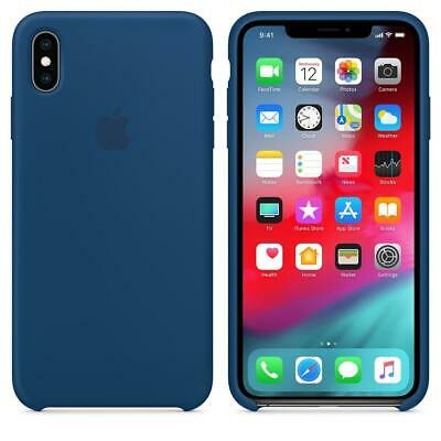 Apple Silicone Case iPhone XS Max Marinenblau