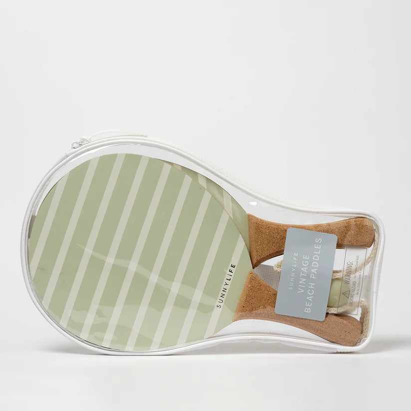 Sunnylife Vintage Beach Paddles La Palma Sage Stripe