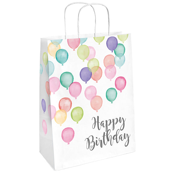 2 Geschenkbeutel Happy Birthday Pastel