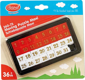 Gowi Zahlenschiebe-Puzzle, gross 13x7.5 cm