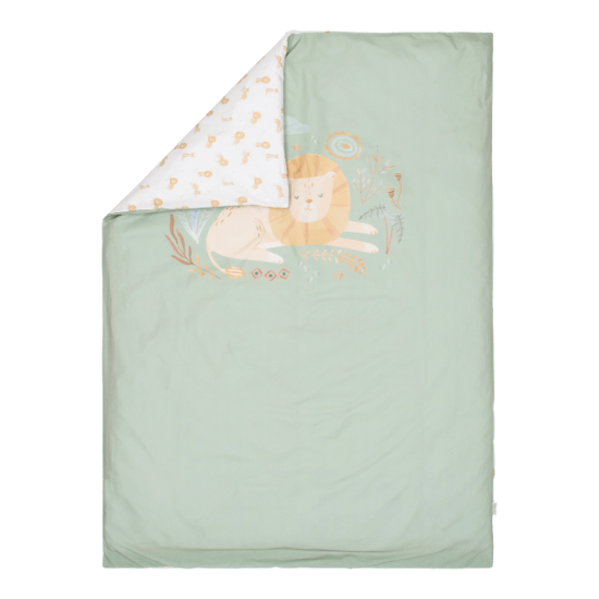 Little Dutch Babybett-Bettbezug - Gruen - Safari Leo