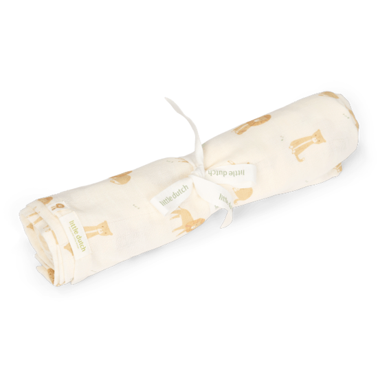 Little Dutch Pucktuch - 120x120 cm - Safari Leo