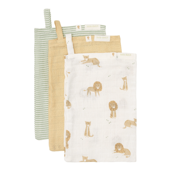 Little Dutch Waschlappen-Set – Safari Leo