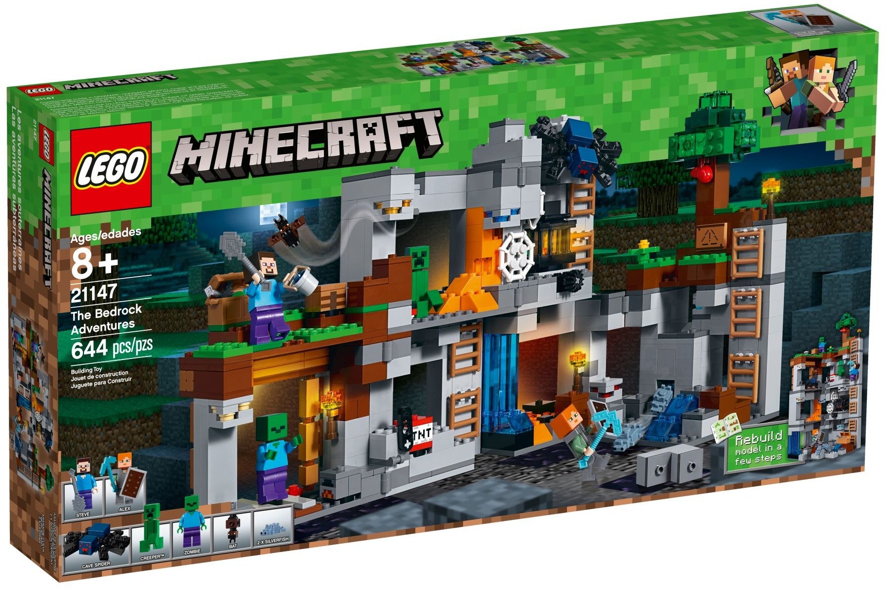 LEGO Minecraft Abenteuer in den Felsen 21147