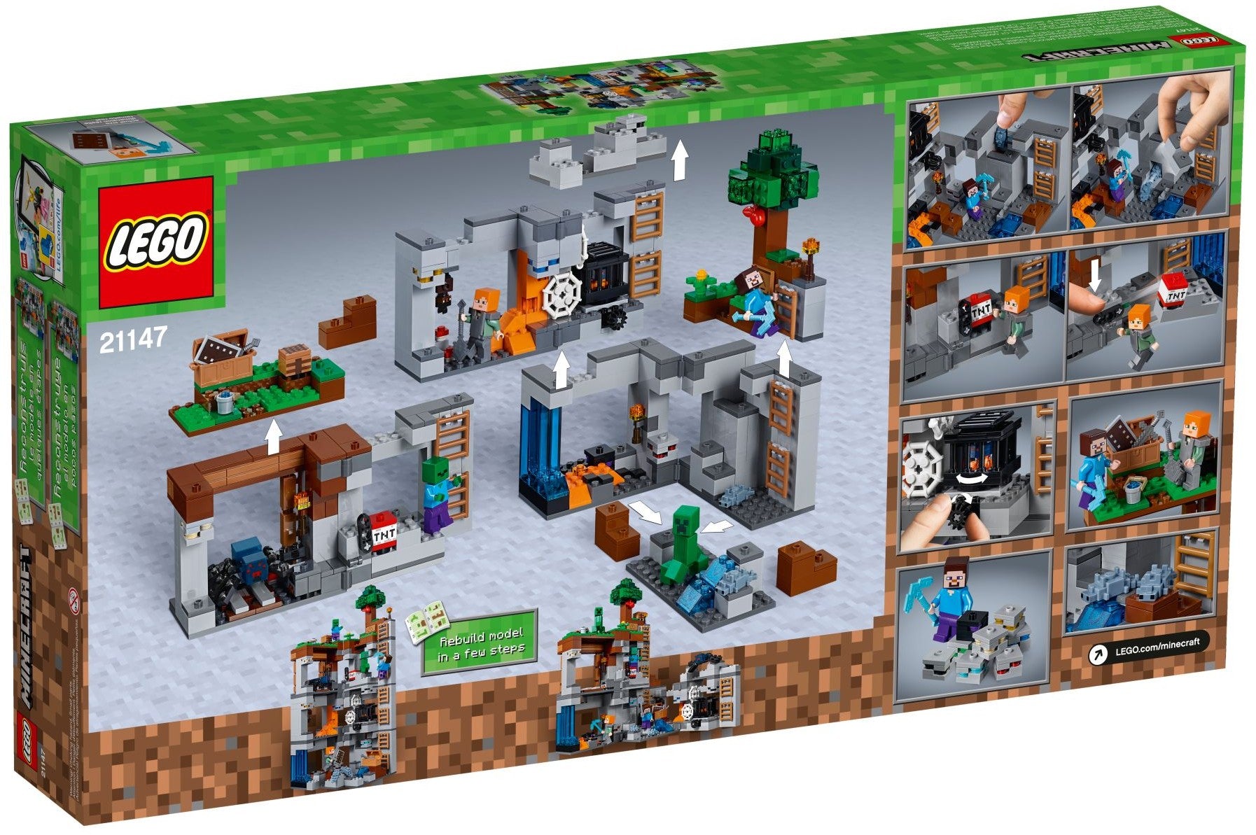 LEGO Minecraft Abenteuer in den Felsen 21147