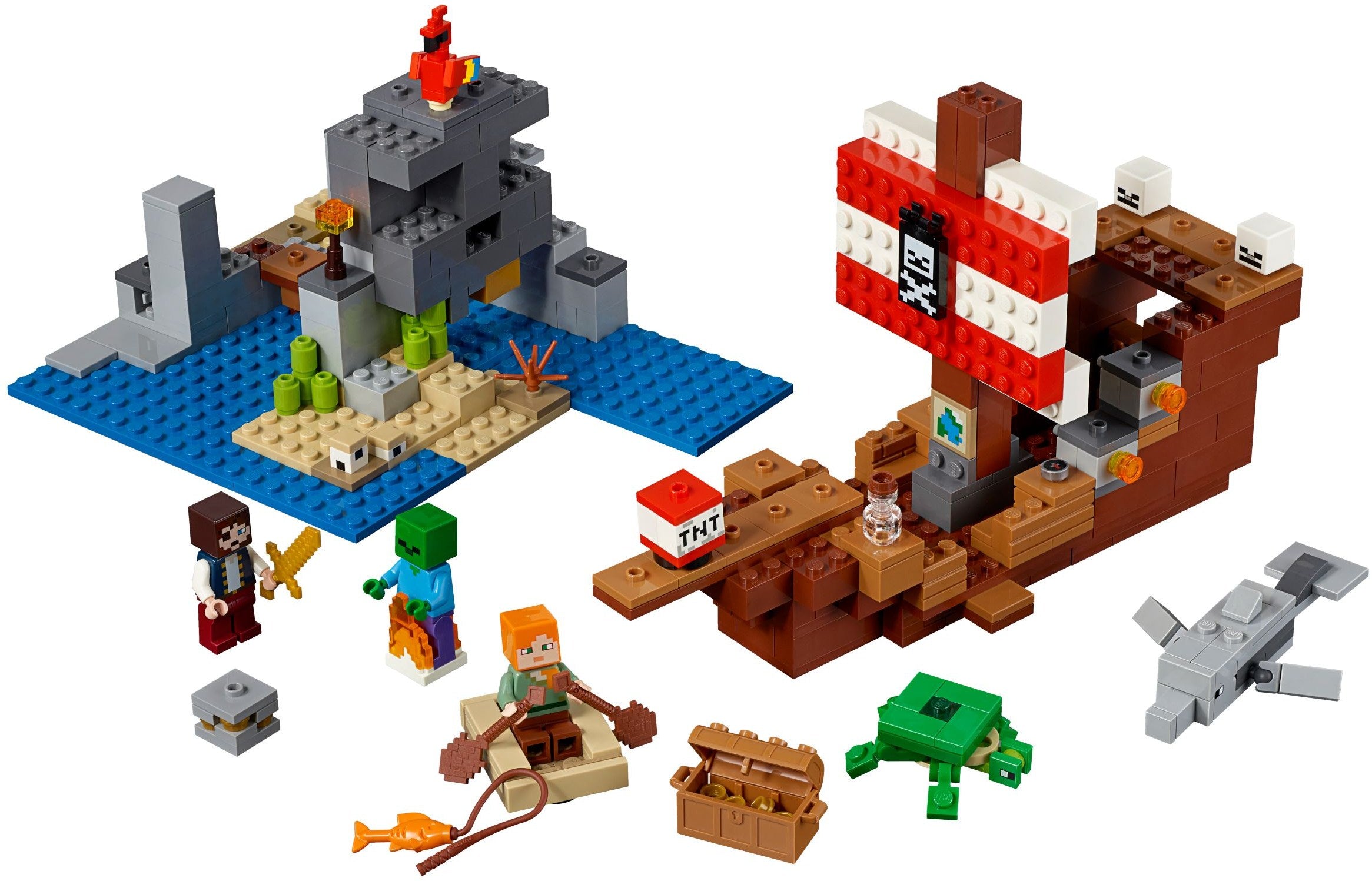 <transcy>LEGO Minecraft L'aventure du bateau pirate 21152</transcy>