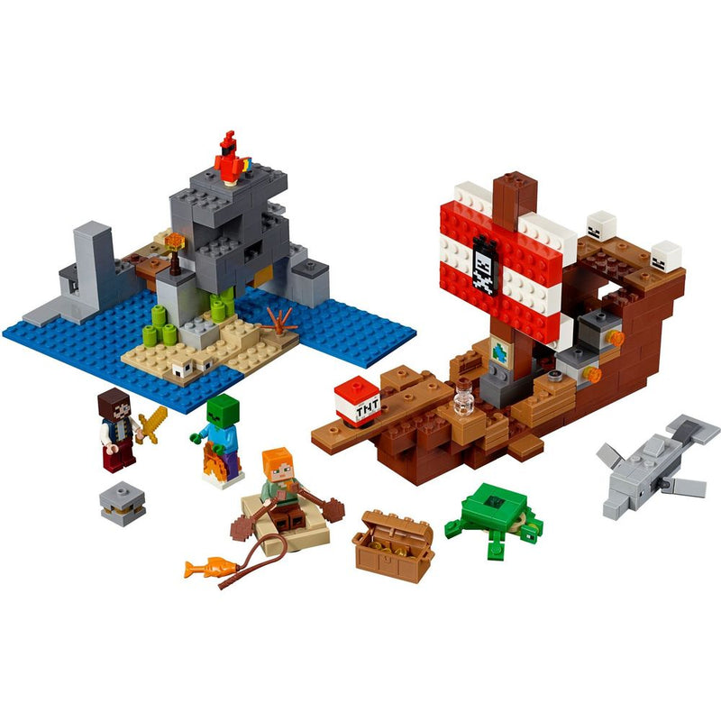 <transcy>LEGO Minecraft L'aventure du bateau pirate 21152</transcy>