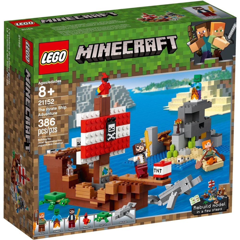 <transcy>LEGO Minecraft L'aventure du bateau pirate 21152</transcy>