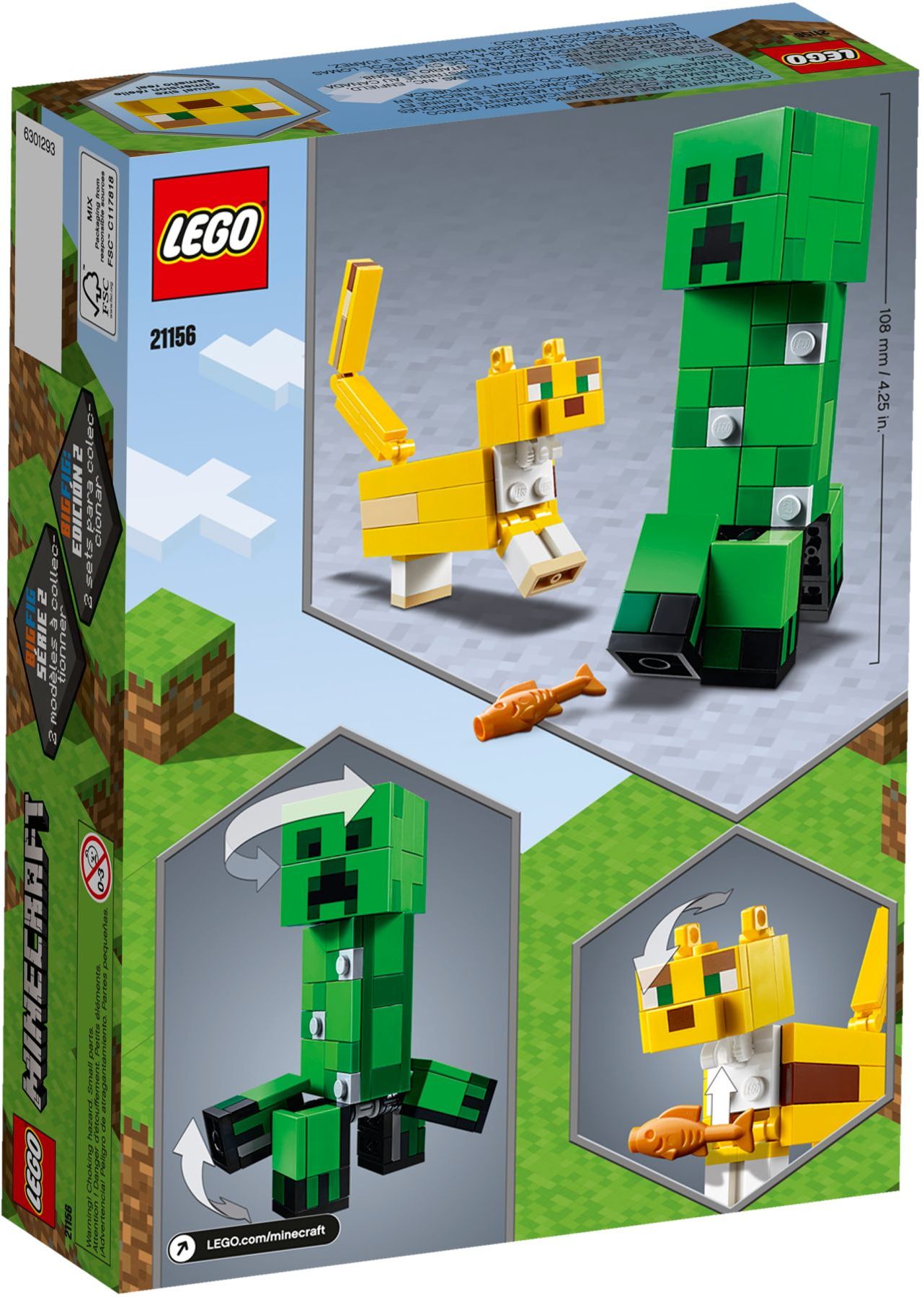 LEGO Minecraft BigFig Creeper & Ozelot 21156
