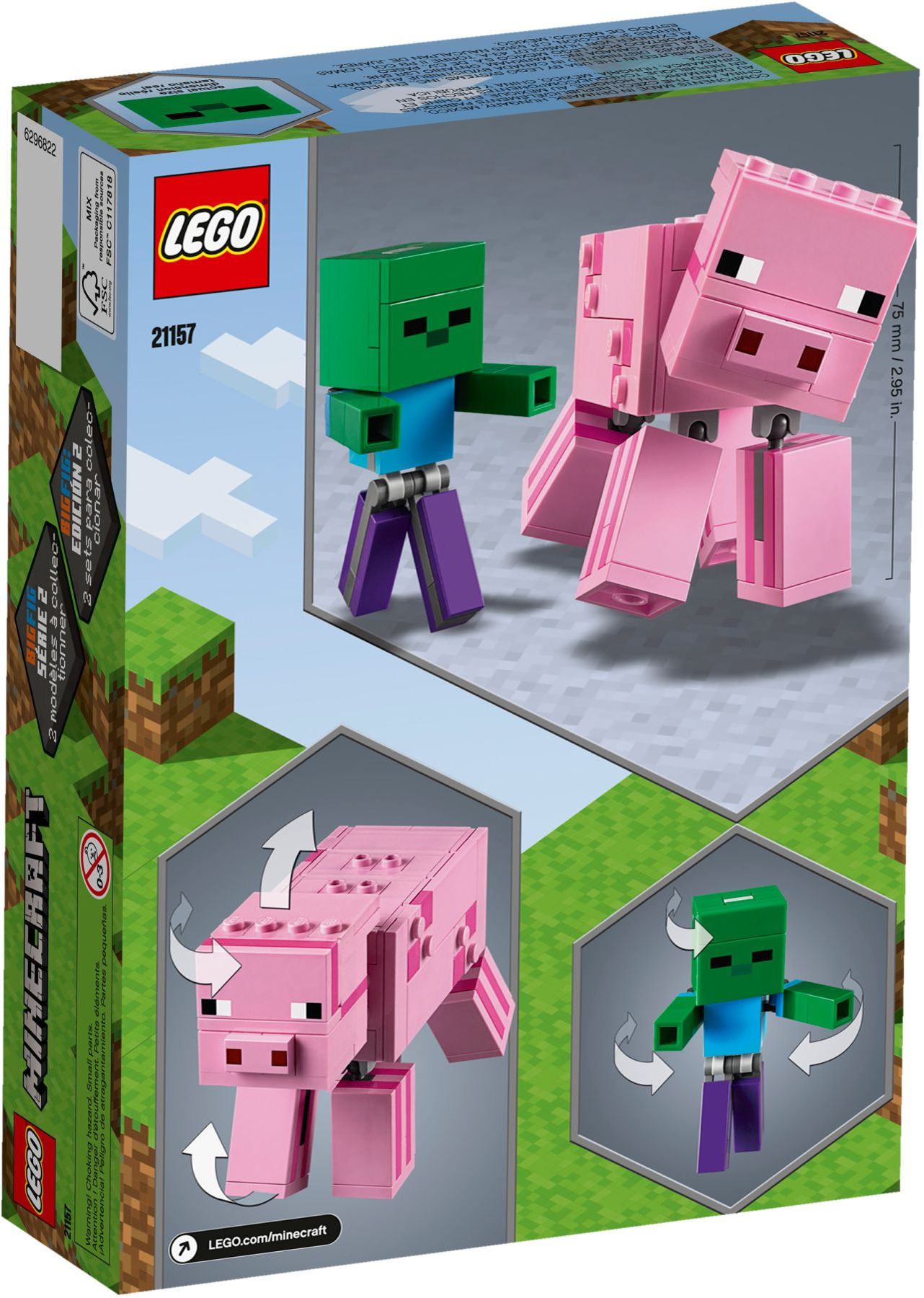 LEGO Minecraft BigFig Schwein und Zombiebaby 21157