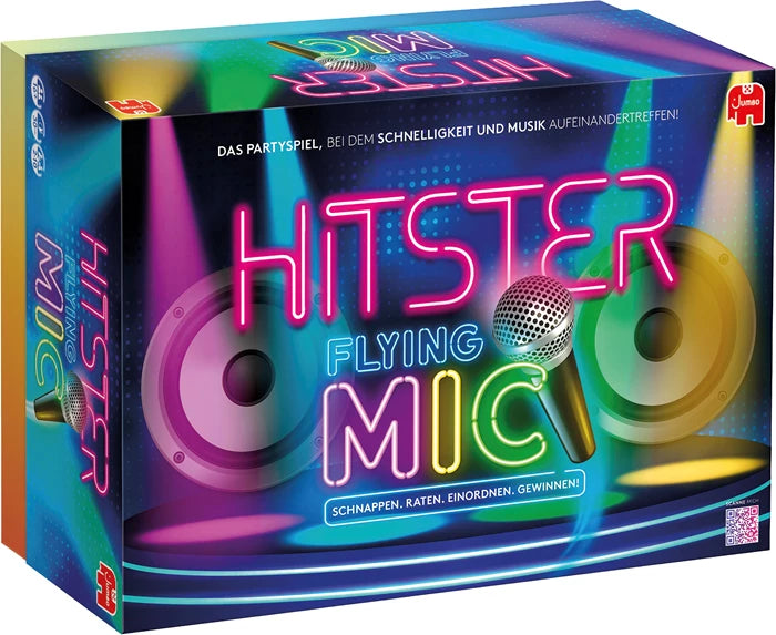 Hitster Flying Mic, d ab 16 Jahren, 2-10 Spieler, Musik-Kartenspiel mit App