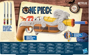 Nerf One Piece Going Merry Blaster, 8 Darts Elite, Halfter, ab 8 Jahren