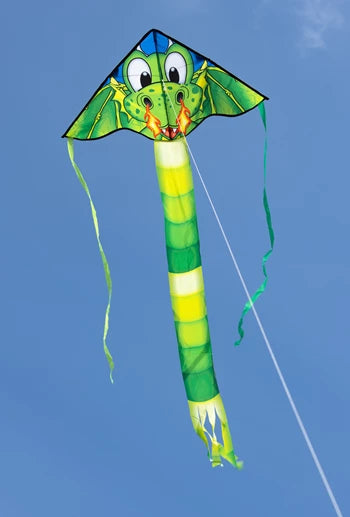HQ Invento Drachen Simple Flyer Dragon 85x42 cm, Griff mit 25 m Schnur, ab 5 Jahren