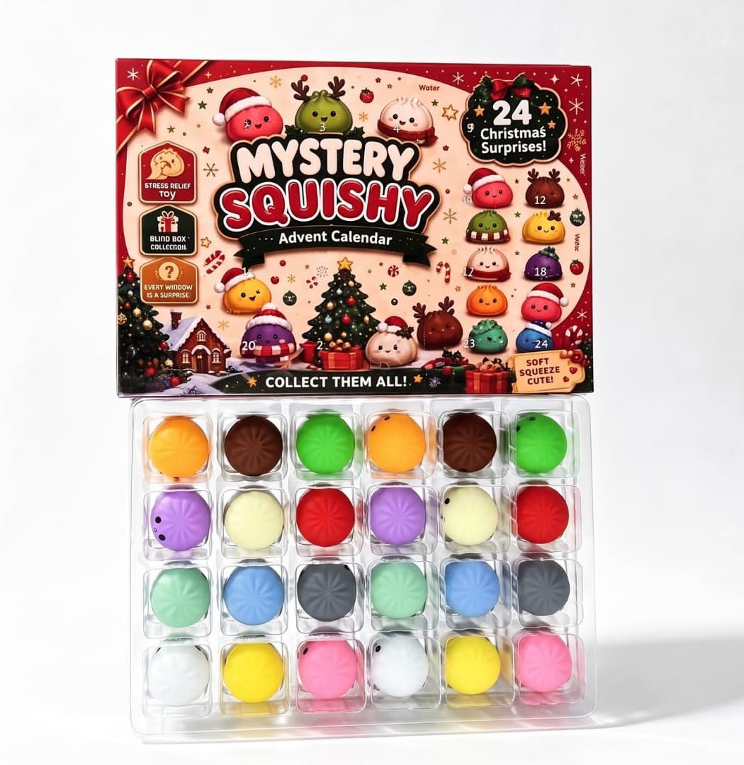 Weihnachts Squishy Adventskalender 2026 – 24 Tage Squishy Überraschungsbox