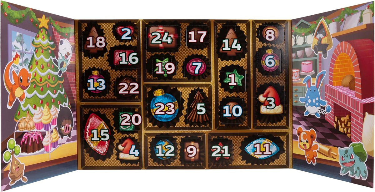 Jazwares Pokémon PKW4116 - Adventskalender – Mit 16 exklusiven Battle-Figuren