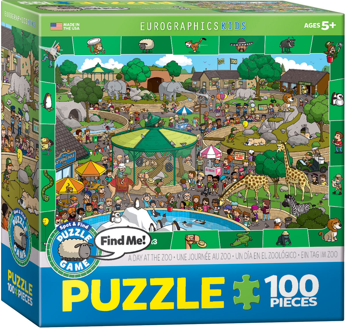 Puzzle Spot & Find - Ein Tag im Zoo