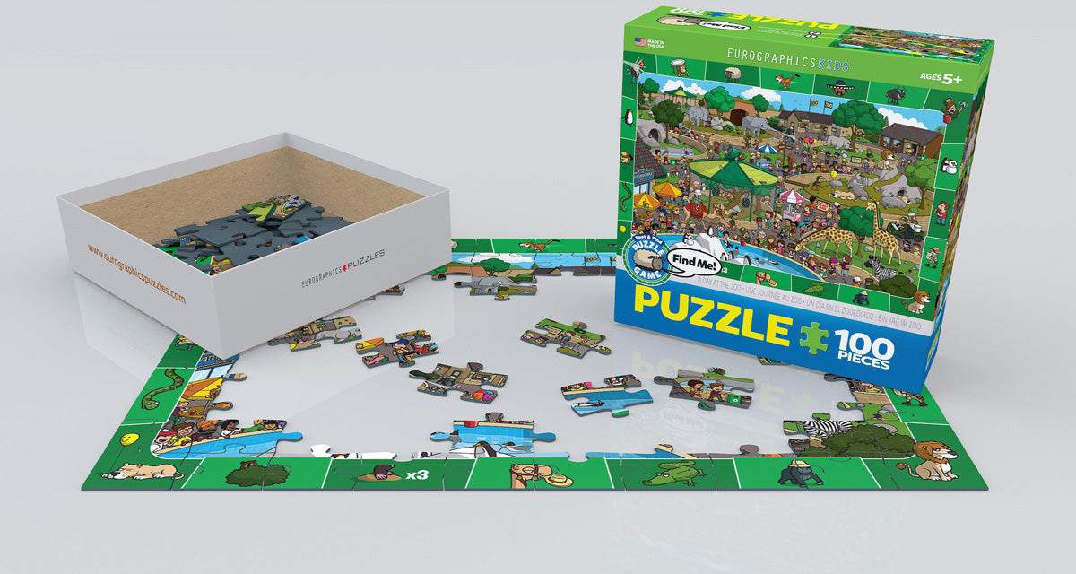 Puzzle Spot & Find - Ein Tag im Zoo