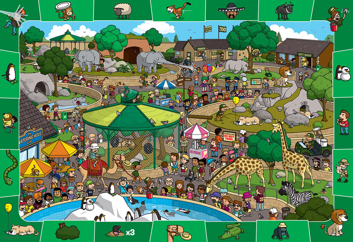 Puzzle Spot & Find - Ein Tag im Zoo