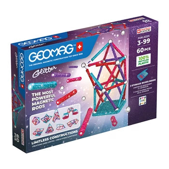 Geomag Panels GREEN line GLITTER 60 Teile