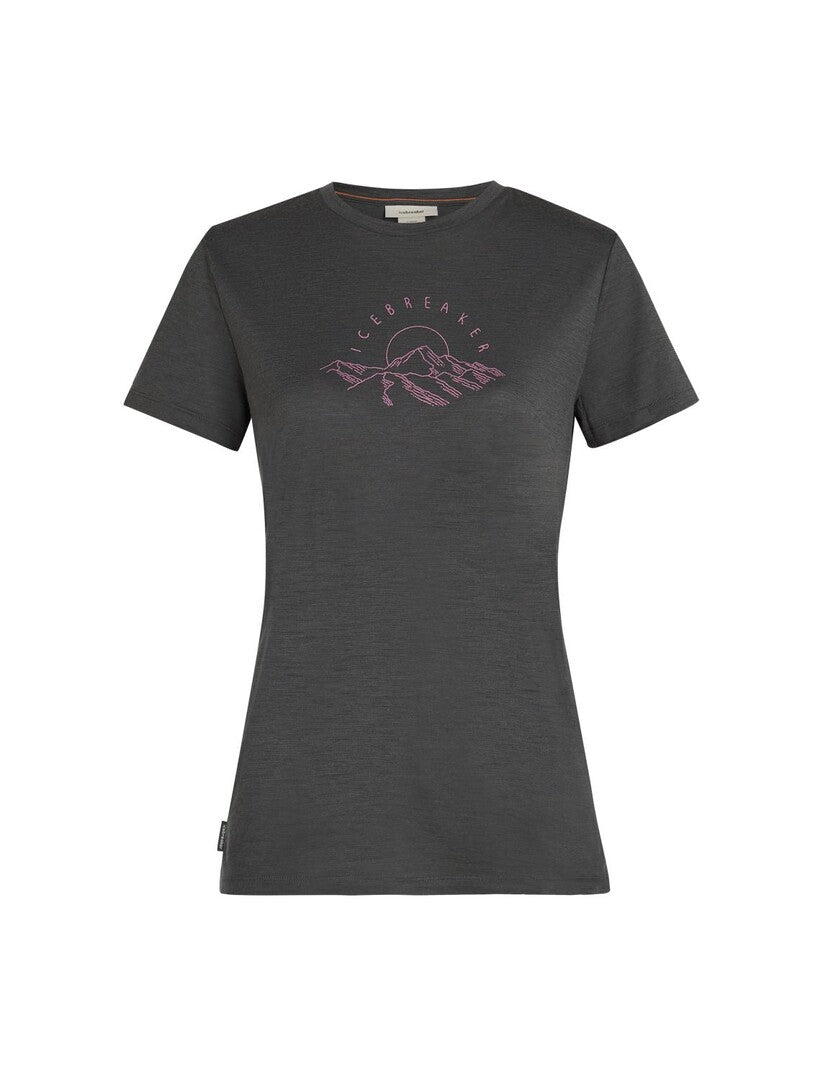 Icebreaker Women Mer 150 Tech Lite SS Tee Sunrise Sumit - obsidian S