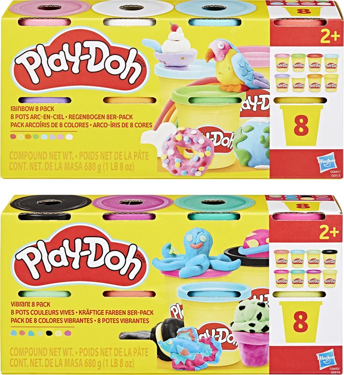 Play-Doh 8 er Pack ass. 2-fach ass., je 8 Dosen à 85 g, ab 2 Jahren