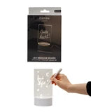 I AM CREATIVE LED Acryl Nachtlicht DIY Message Board inkl. Whiteboard-Stift, Weiss