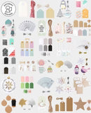I Am Creative Adventskalender Tags mit 6 m Schnur, Weiss & Gold, ø 6 cm, 24 Stk.