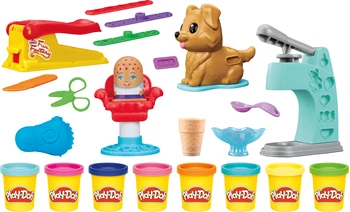 Play-Doh 4-in-1 Spielset 8 Dosen Knete, Presse, Formen, Zubehör, ab 3 Jahren