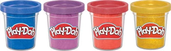 Play-Doh 4er Pack Metallic 4 Dosen Knete à 85 g, Metallic- Effekt, ab 2 Jahren