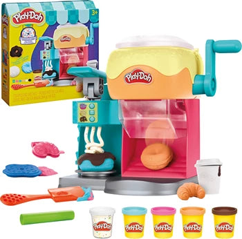 Play-Doh Donut Bäckerei 5 Dosen Knete, Form-Maschine mit Kurbel, Zubehör, ab 3 Jahren