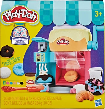 Play-Doh Donut Bäckerei 5 Dosen Knete, Form-Maschine mit Kurbel, Zubehör, ab 3 Jahren