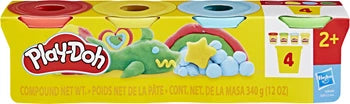Play-Doh Classic 4er Pack 4 Dosen à 85 g, klassische Farben, ab 2 Jahren