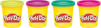 Play-Doh Vibrant 4er Pack 4 Dosen à 85 g, lebhafte Farben, ab 2 Jahren