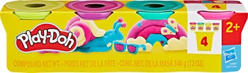 Play-Doh Vibrant 4er Pack 4 Dosen à 85 g, lebhafte Farben, ab 2 Jahren