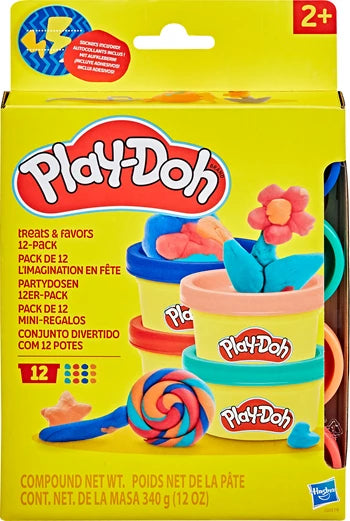 Play-Doh Partydosen 12er Pack 12 Minidosen à 28 g, 4 Farben, ab 2 Jahrenn