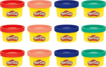 Play-Doh Partydosen 12er Pack 12 Minidosen à 28 g, 4 Farben, ab 2 Jahrenn